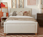 Hand-Stitched Quilted Velvet Pebble Taupe Queen Quilt
