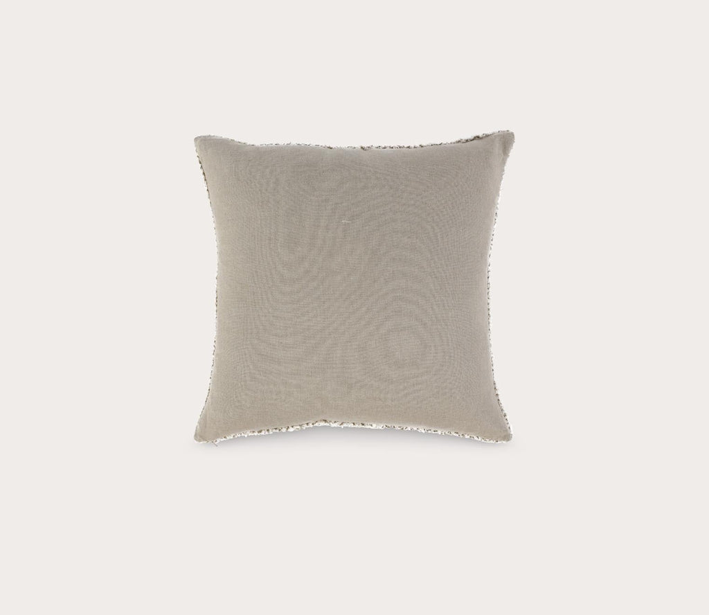Ivory Natural Chenille Woven Decorative Throw Pillow