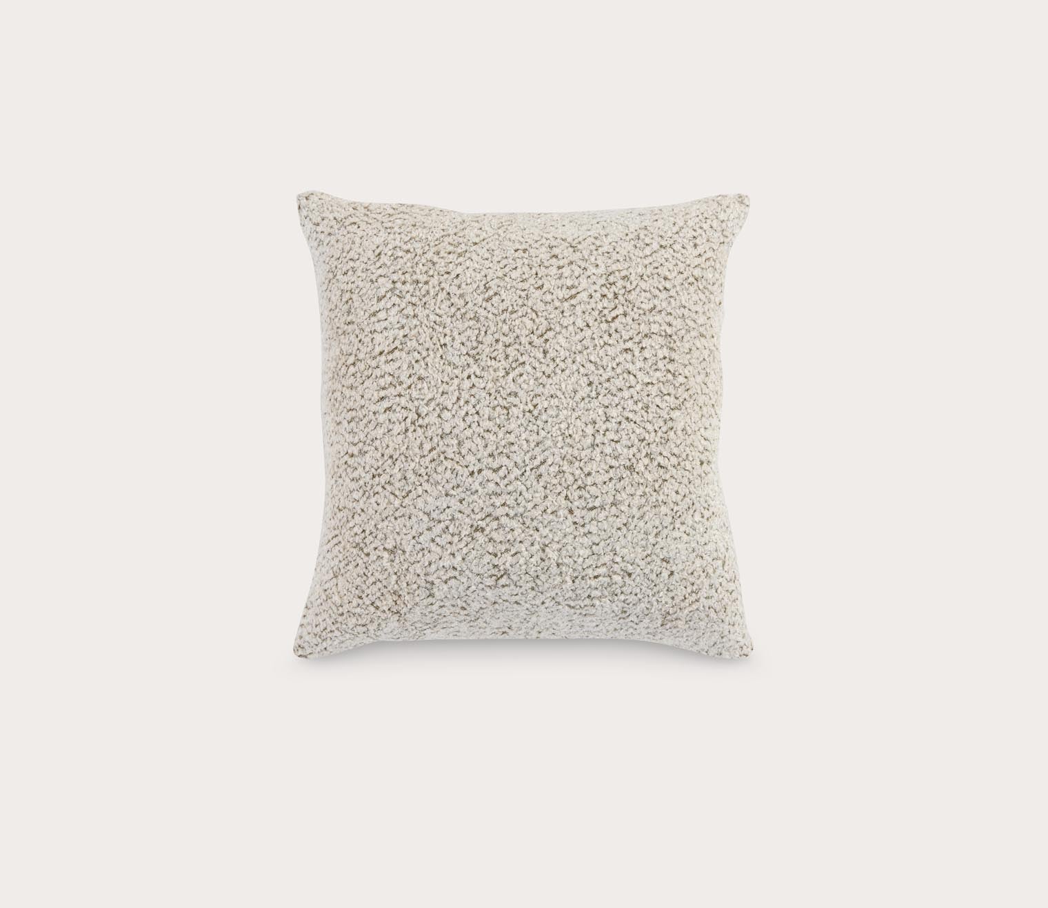 Ivory Natural Chenille Woven Decorative Throw Pillow