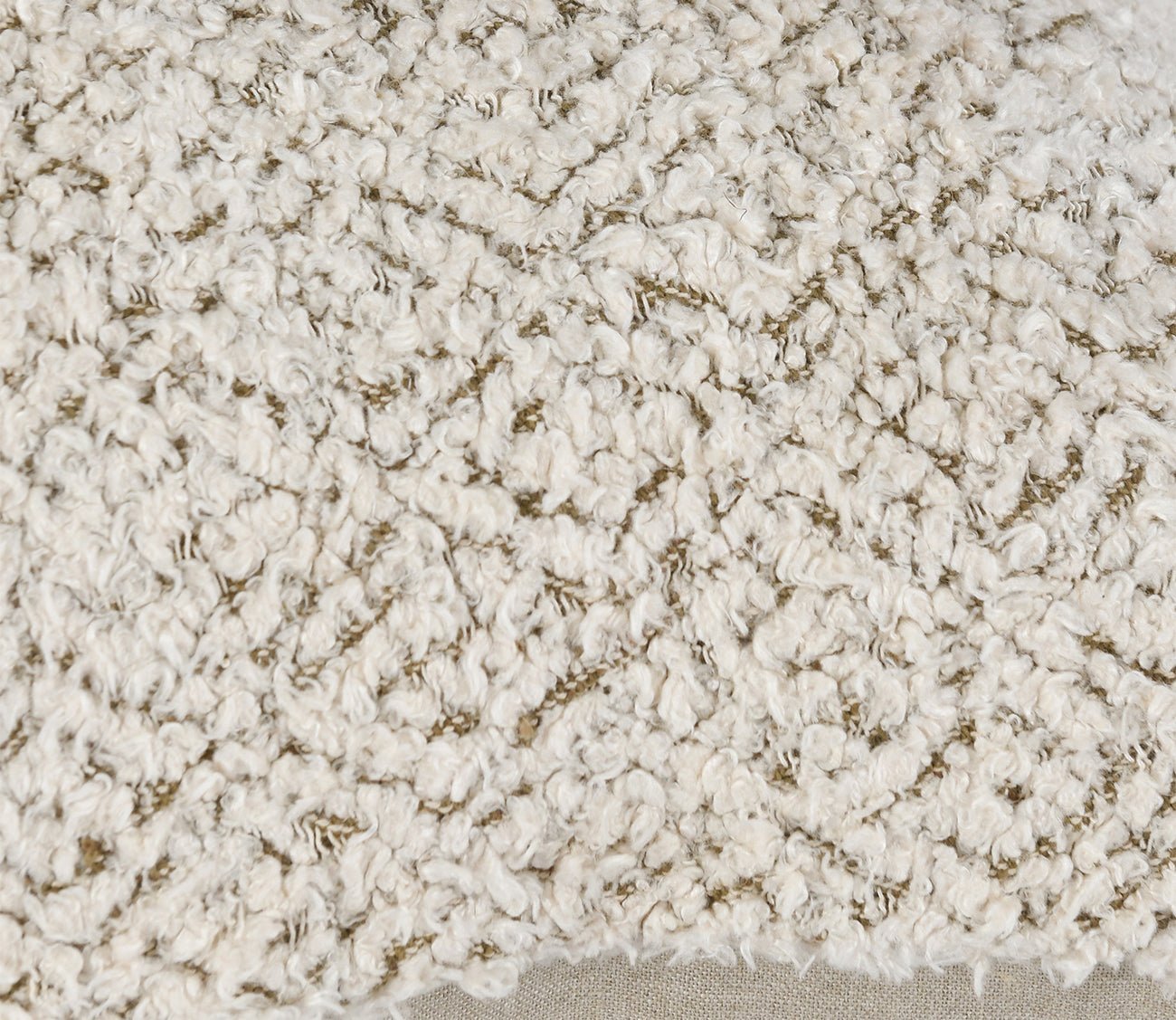 Ivory Natural Chenille Woven Decorative Throw Pillow