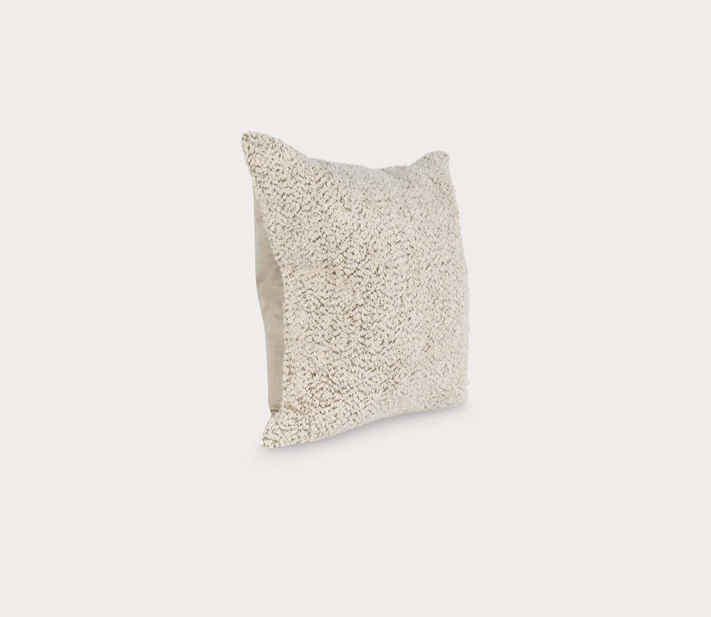 Ivory Natural Chenille Woven Decorative Throw Pillow