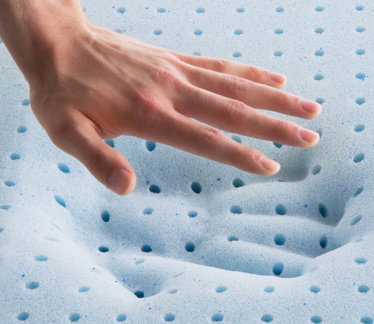 Ventilated Gel Memory Foam Cooling Pillow with Cover