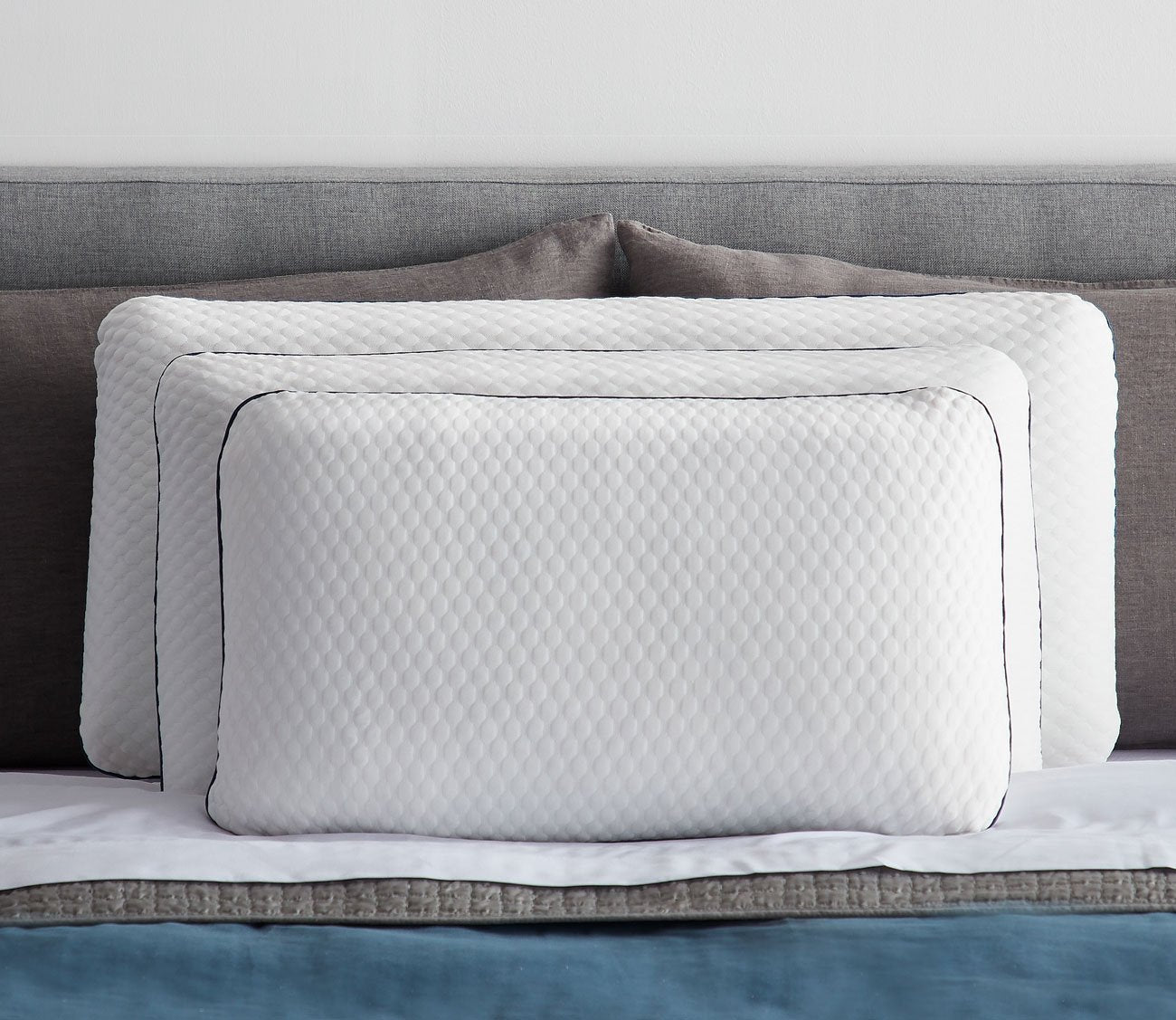 Ventilated Gel Memory Foam Cooling Pillow with Cover