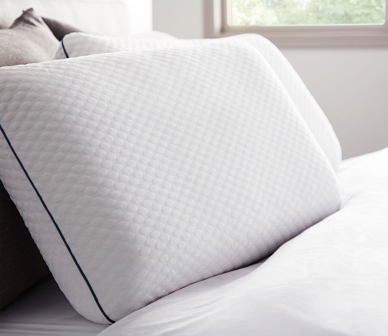 Ventilated Gel Memory Foam Cooling Pillow with Cover