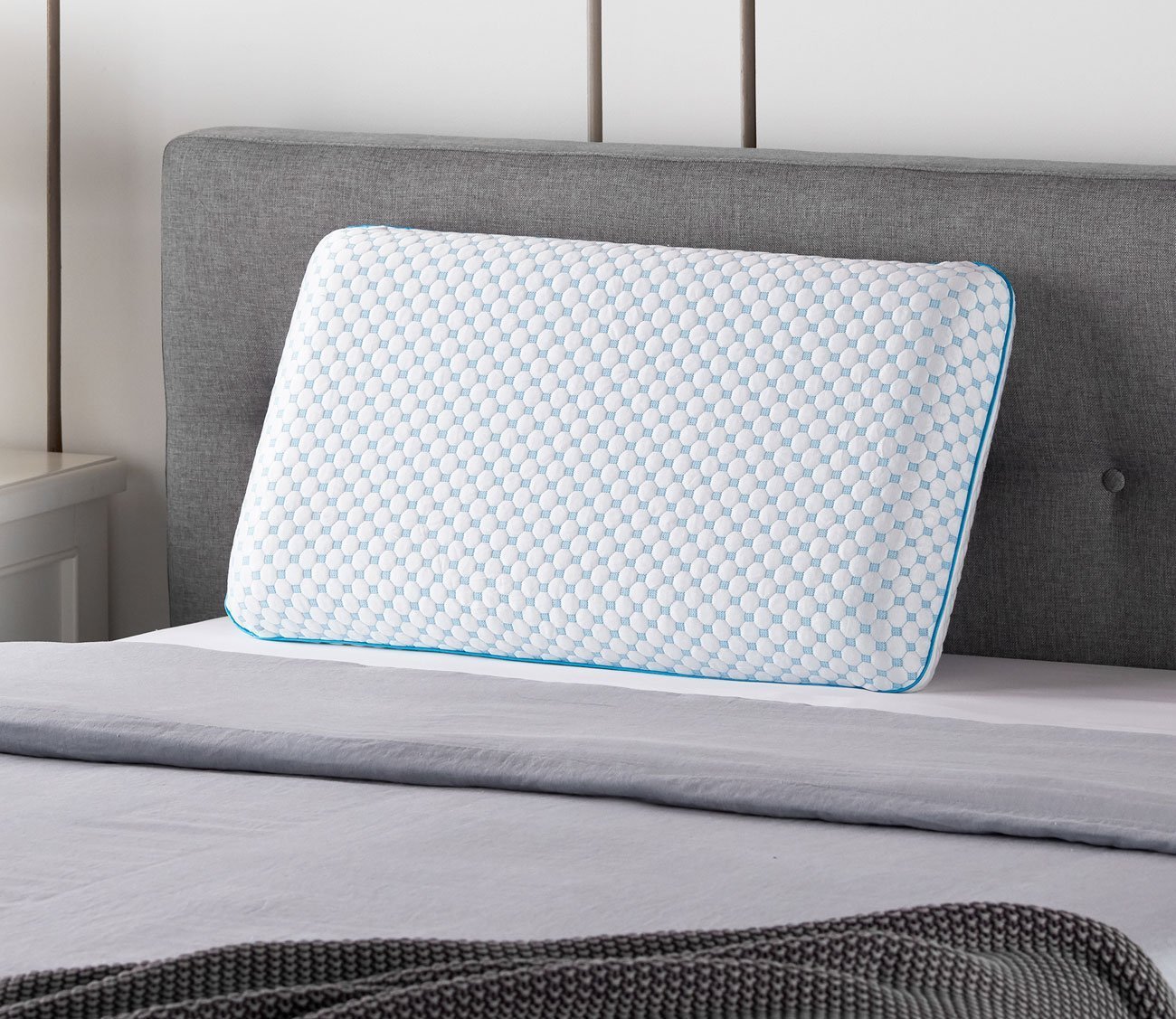 Gel Memory Foam Pillow with Reversible Cooling Cover