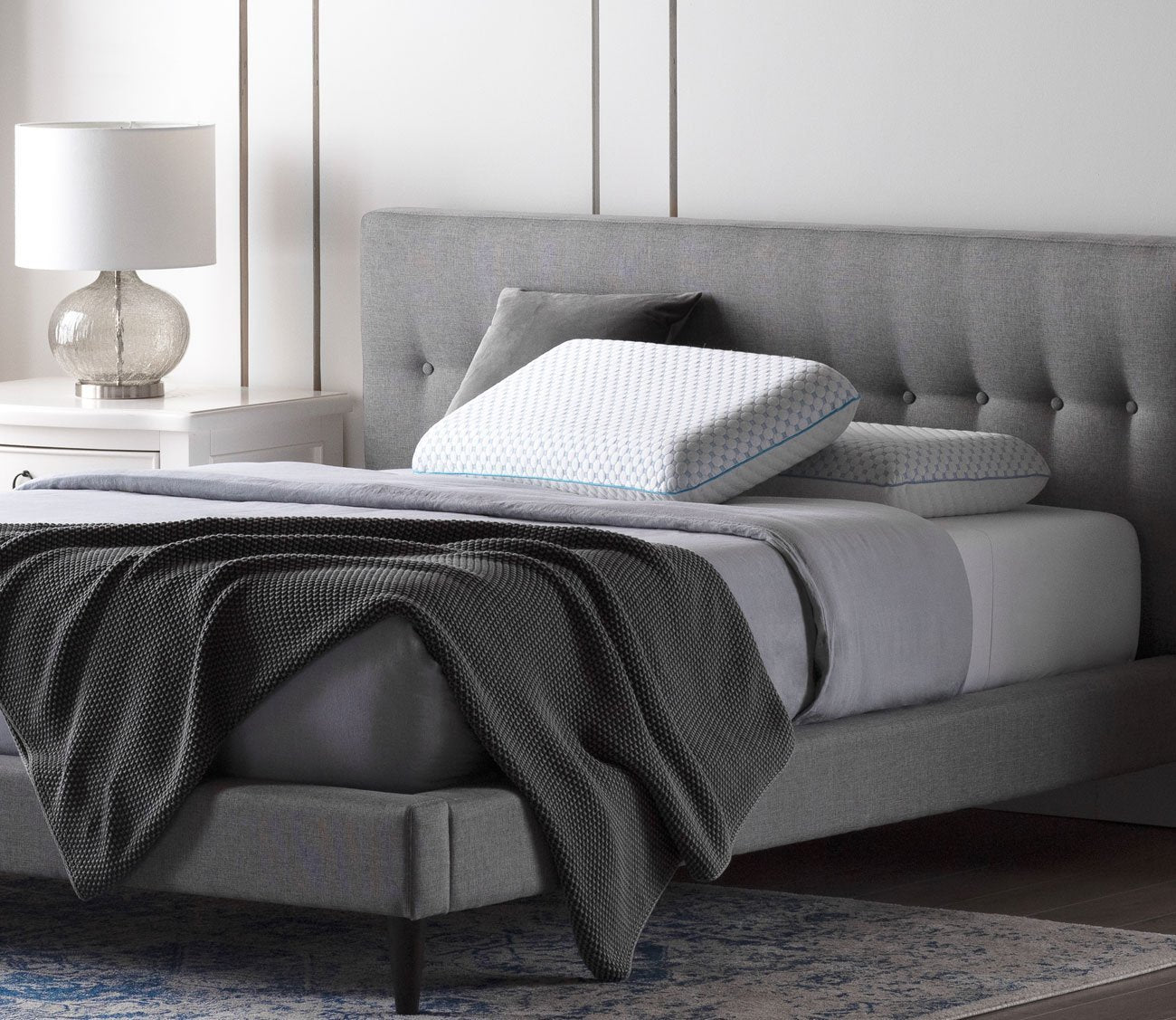 Gel Memory Foam Pillow with Reversible Cooling Cover